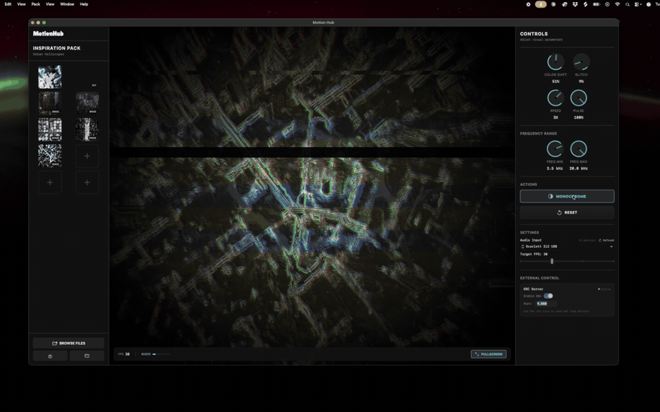 MotionHub visual preview 2